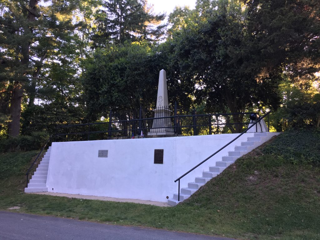 This monument marks the spot where Maj. General J.E.B. Stuart was mortally wounded. He would die the day after the battle. - <i>Photo by the Author</i>