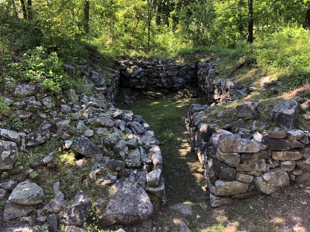 More ruins - this time of the fort's powder magazine. This was central to the soldiers' ability to defend themselves. - <i>Photo by the author</i>