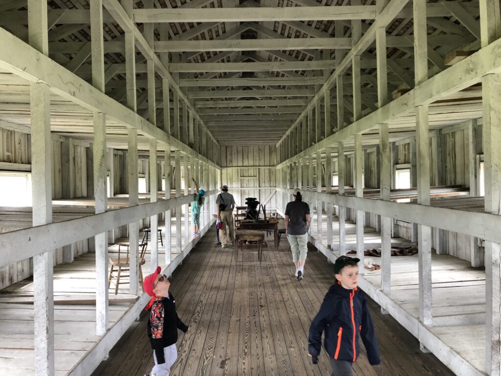 The view inside the rebuilt prison barracks. - <i>Photo by the author</i>
