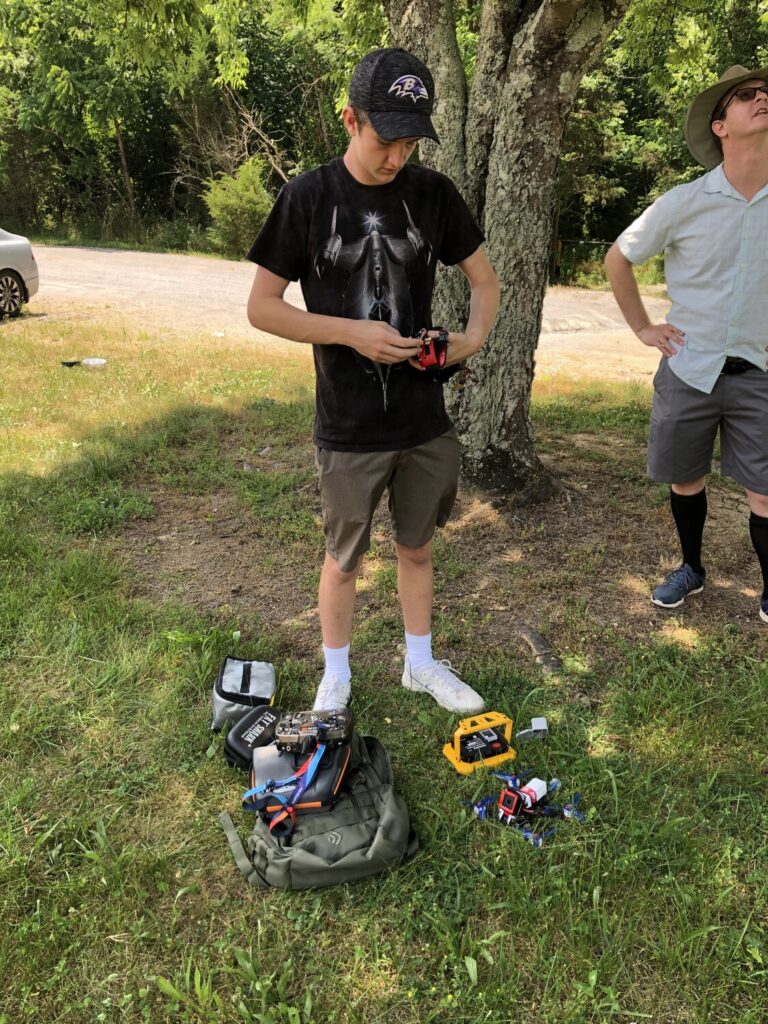 Trying to get the drone in the air. - <i>Photo by the author</i>