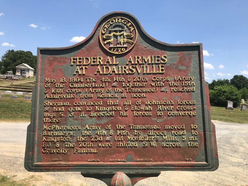 One of the markers at Adairsville. - <i>Photo by the author</i>