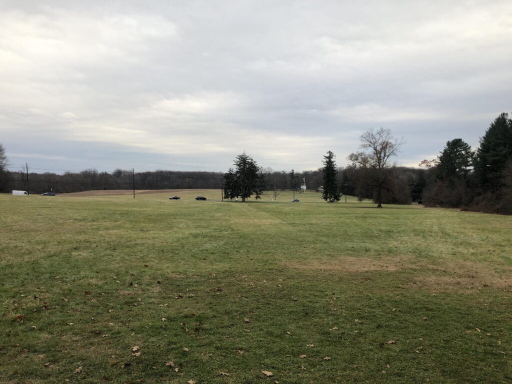 A view of the field at Princeton, from the Colonnade Monument. - <i>Photo by the author</i>