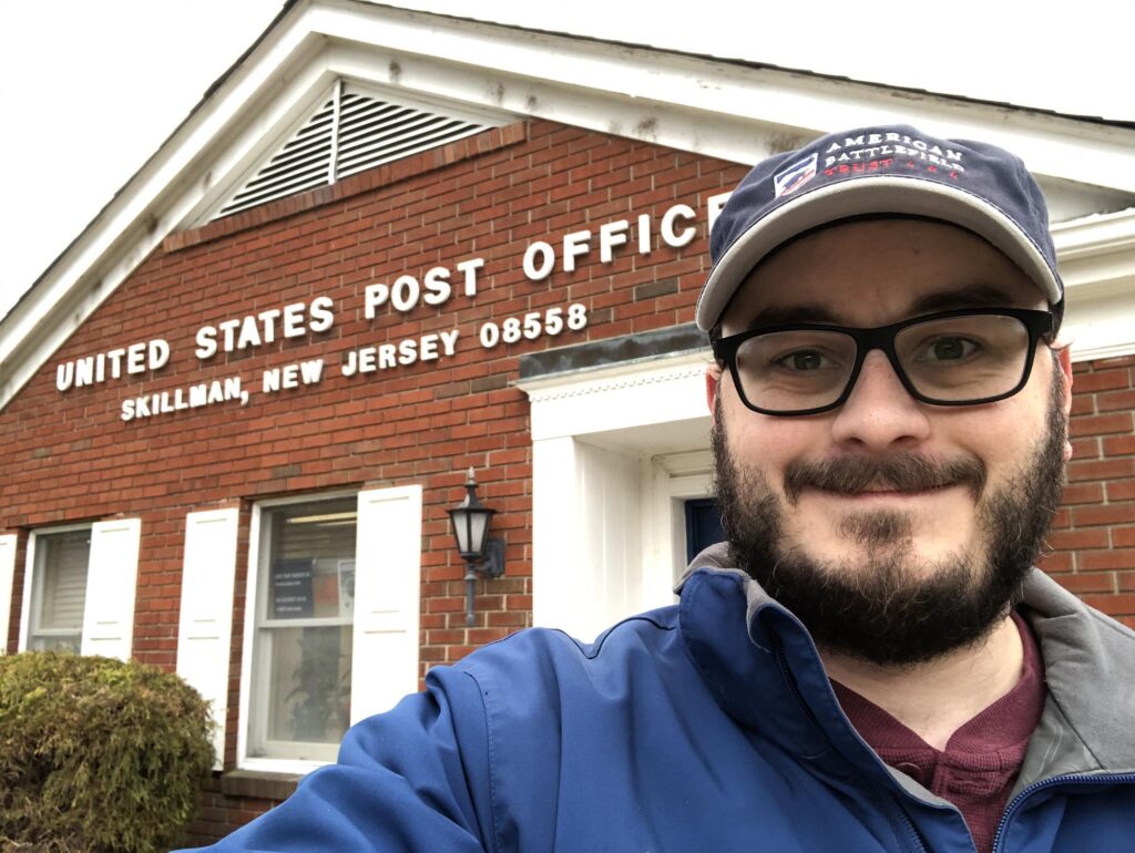 Selfie at the Skillman, NJ post office. - <i>Photo by the author</i>
