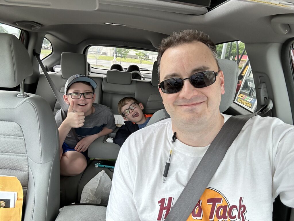 On the road with my "groomsmen". - <i>Photo by the author</i>