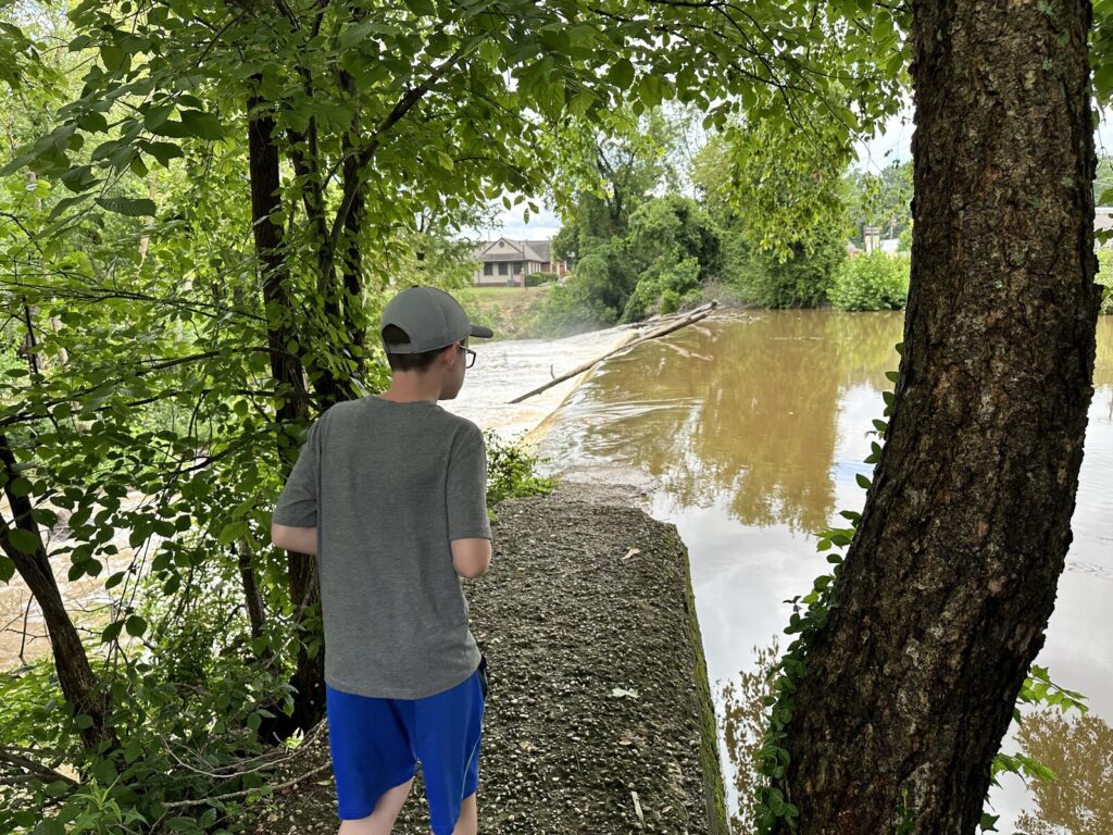 John looking out at Swift Creek. - <i>Photo by the author</i>