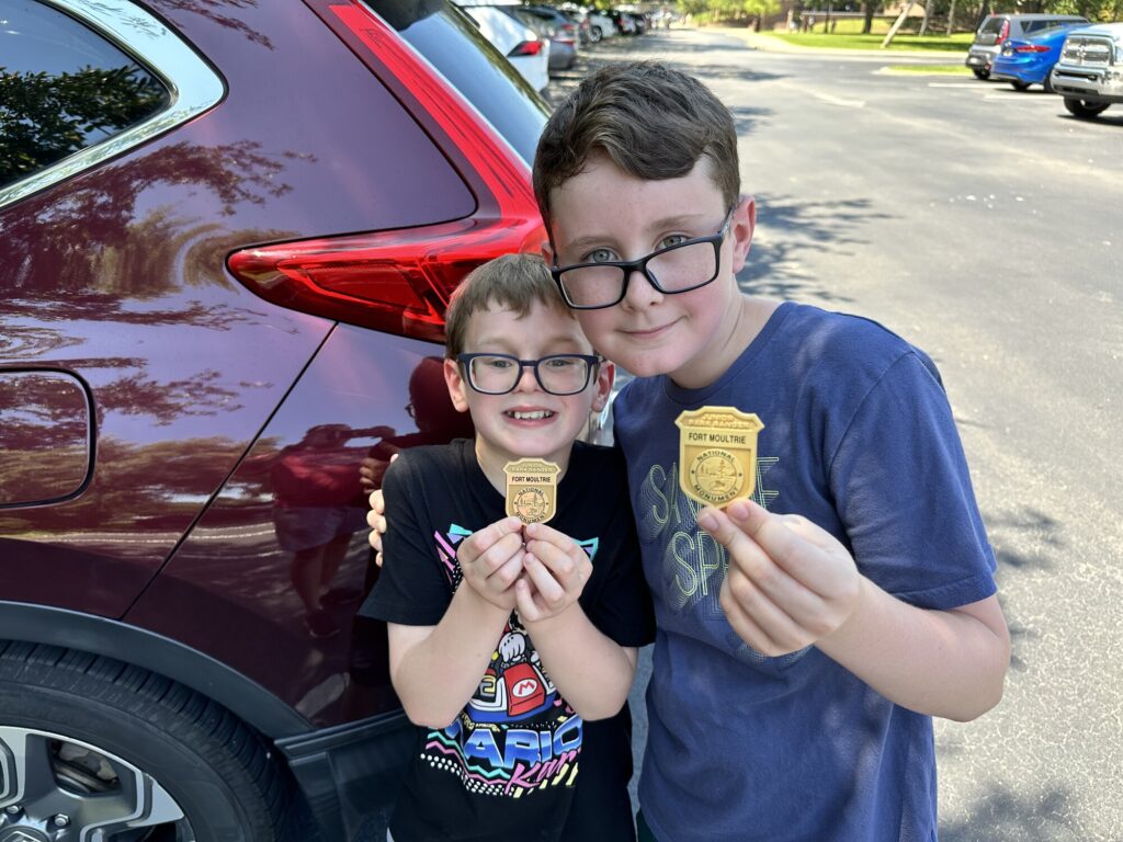 First Junior Ranger badges of the trip! - <i>Photo by the author</i>