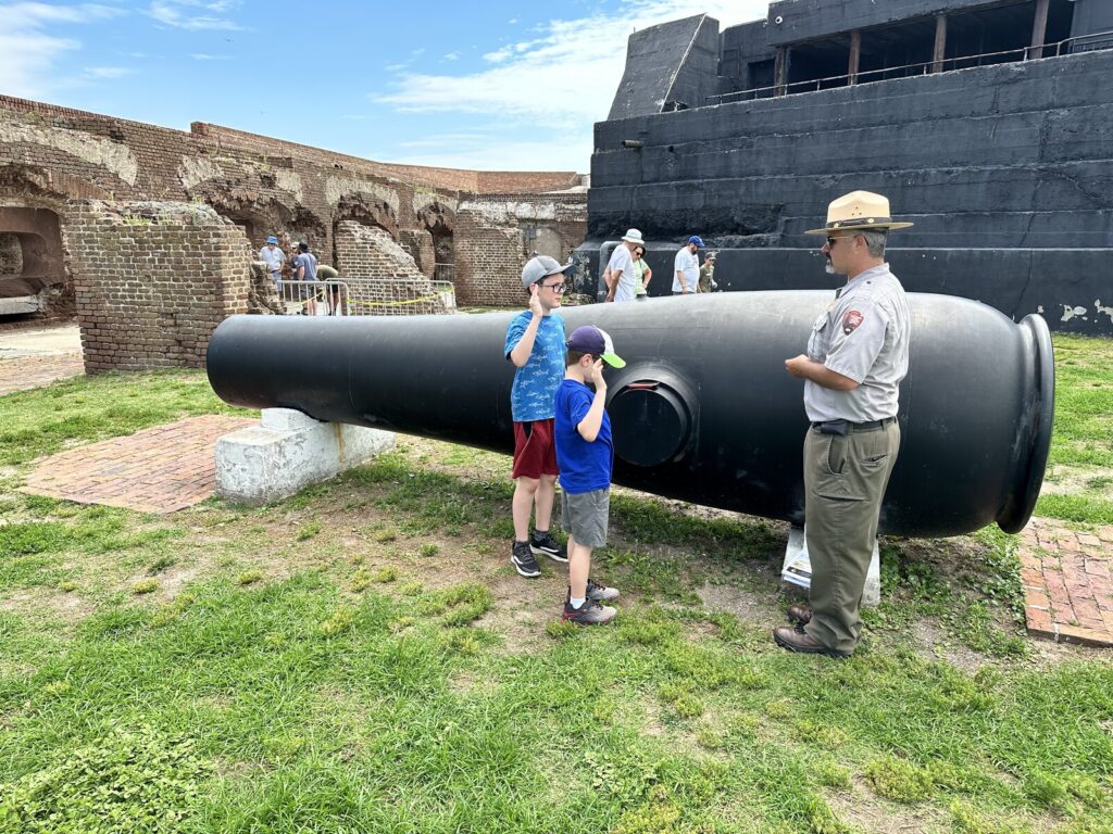 The boys being awarded their Junior Ranger badges. - <i>Photo by the author</i>