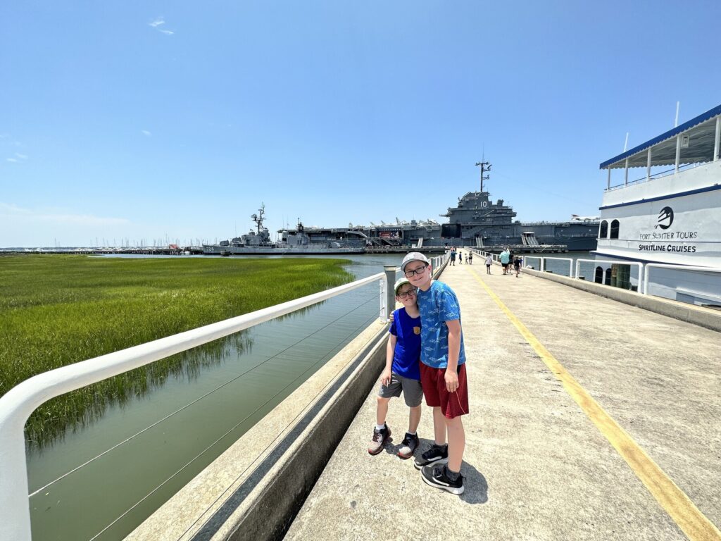 On our way out to see the <i>Laffey</i> and the <i>Yorktown</i>. - <i>Photo by the author</i>