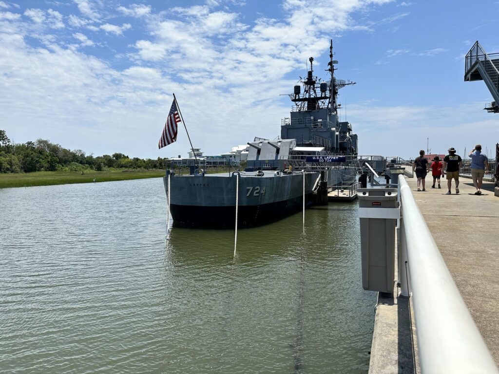 The Laffey as we approached to board her. - <i>Photo by the author</i>