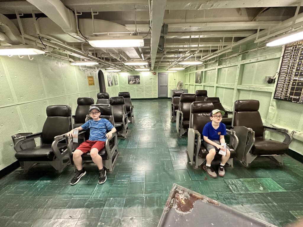 Getting our briefing in the ready room. - <i>Photo by the author</i>