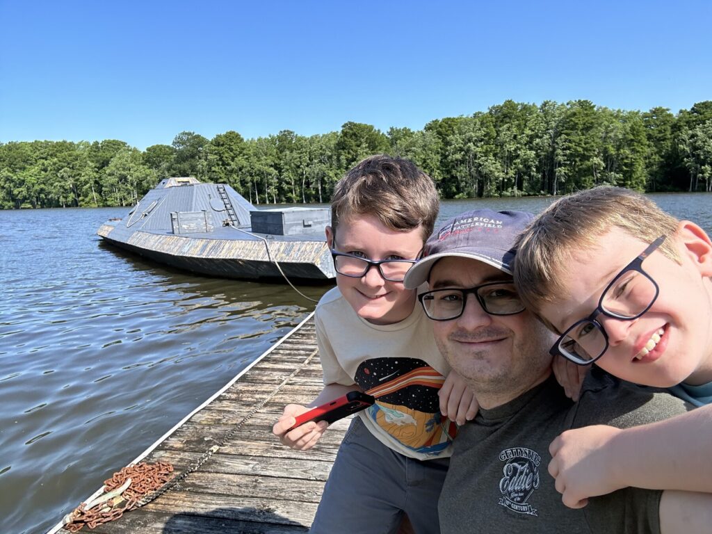 We just had to get a selfie with the model <i>Albemarle</i>! - <i>Photo by the author</i>