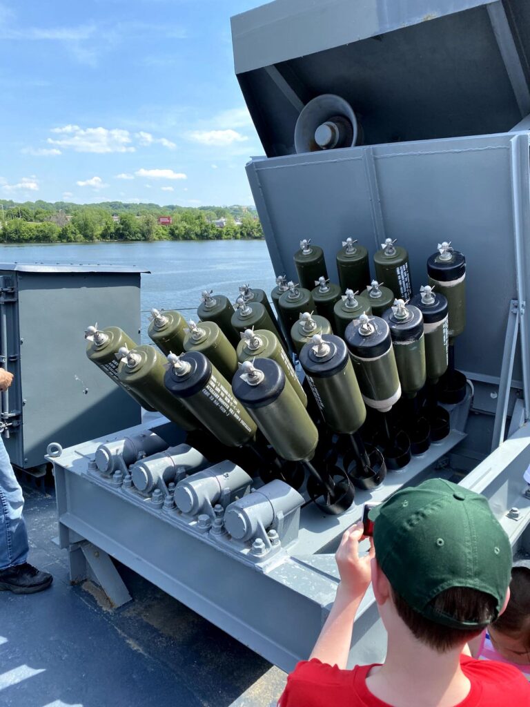 The hedgehog mortar - probably the coolest weapon system aboard. - <i>Photo by the author</i>