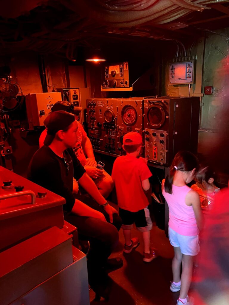 Checking out the combar information center - <i>Photo by the author</i>