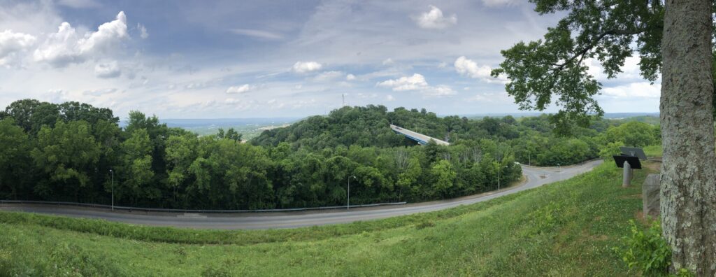 Panorama of the view to the north from the Bragg Reservation. - <i>Photo by the author</i>