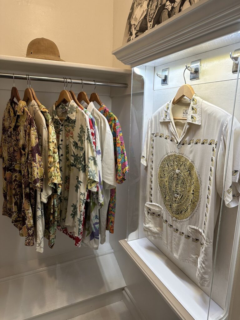 The case on the right holds a shirt that Truman actually wore in Key West. - <i>Photo by the author</i>