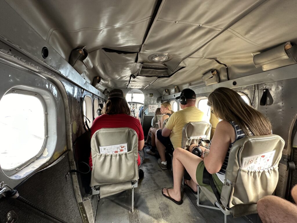 I was in the very back of the plane. All set for take-off! - <i>Photo by the author</i>
