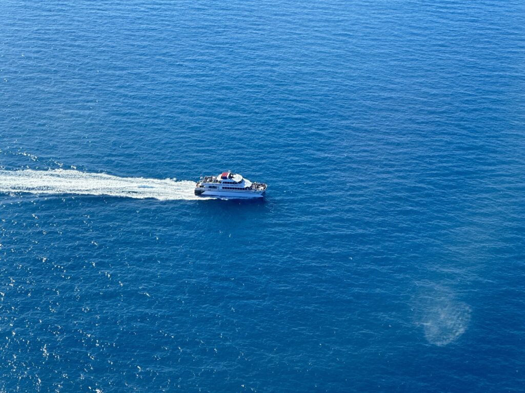 The best part about taking the seaplane is beating the ferry boat! - <i>Photo by the author</i>