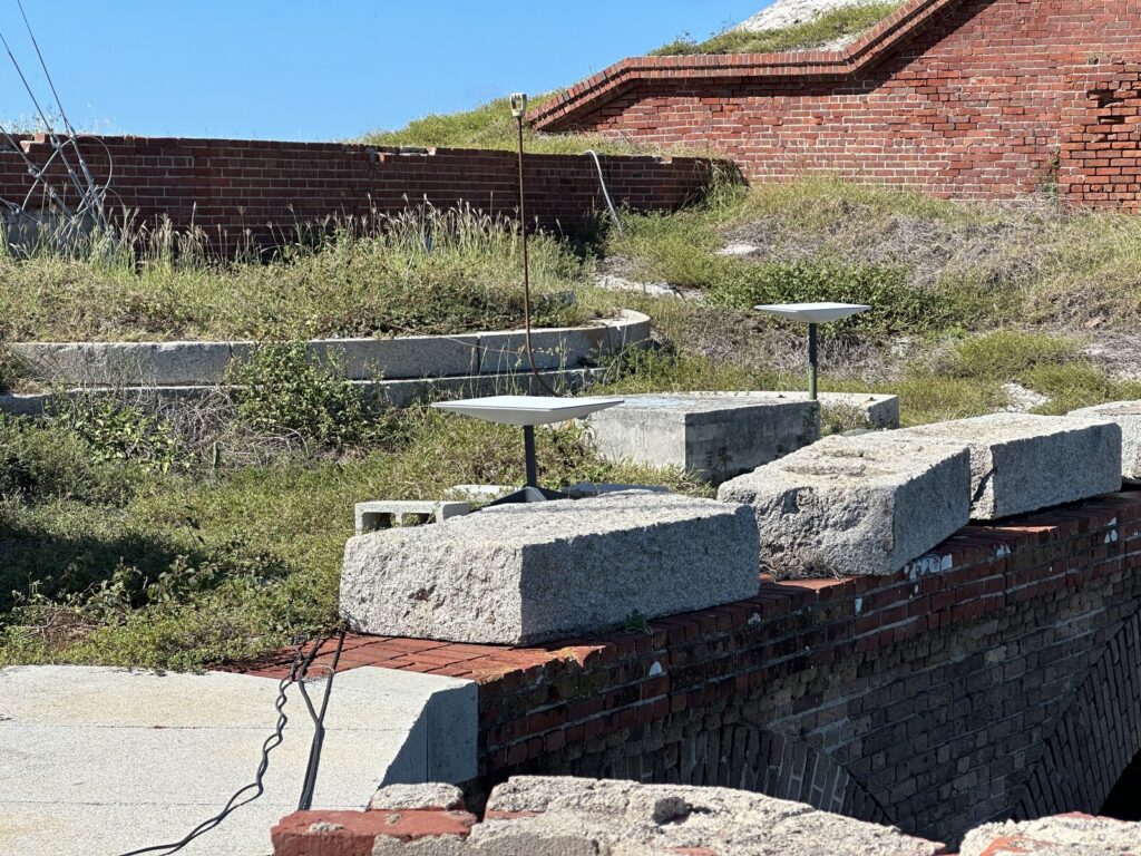 Starlink comes to the Dry Tortugas. Maybe it isn't so remote after all... - <i>Photo by the author</i>