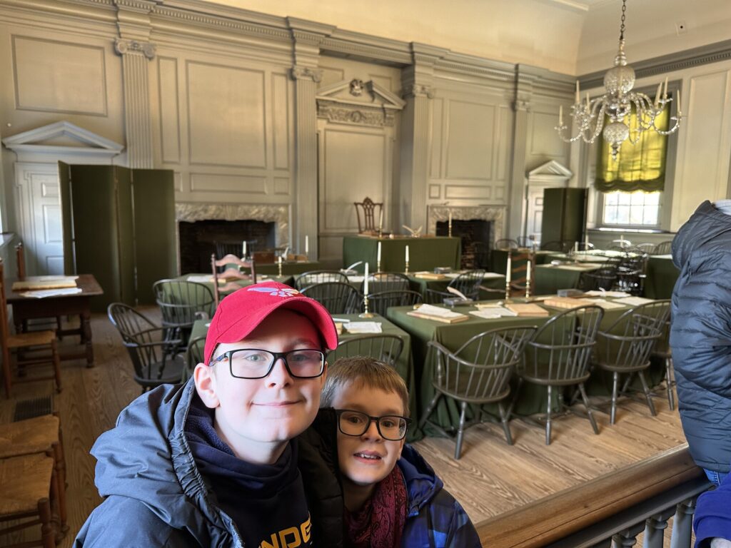 Standing in the room where it actually happened. - <i>Photo by the author</i>