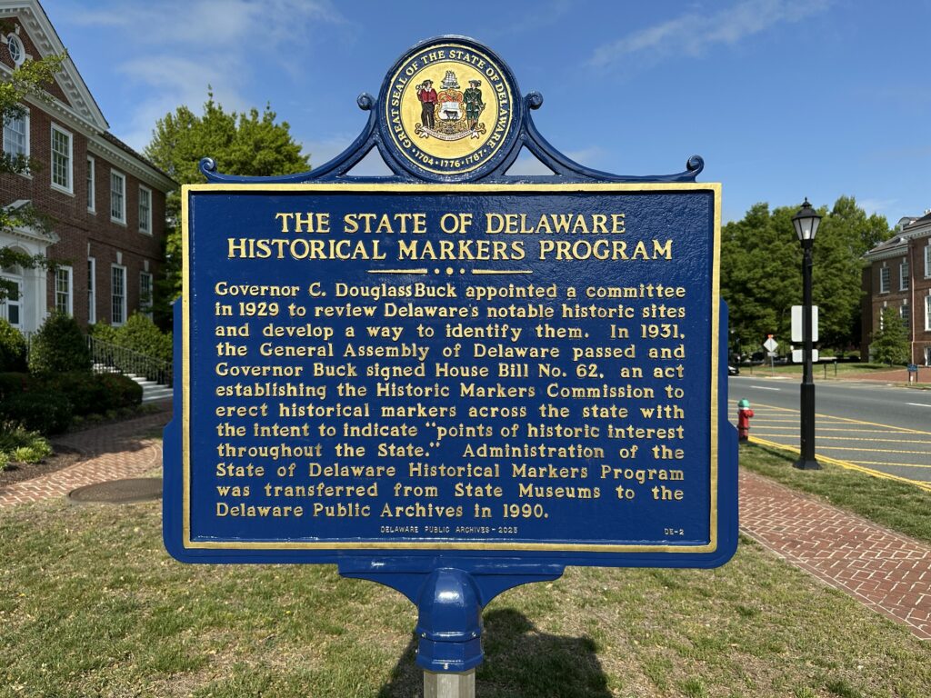 The State of Delaware Historical Marker Program Historical Marker - Perhaps the most "meta" historical marker ever created.