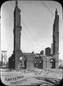 The remains of the Maryland Institute, 1904.