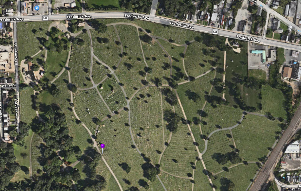 Location of James R. Herbert's Gravesite.
