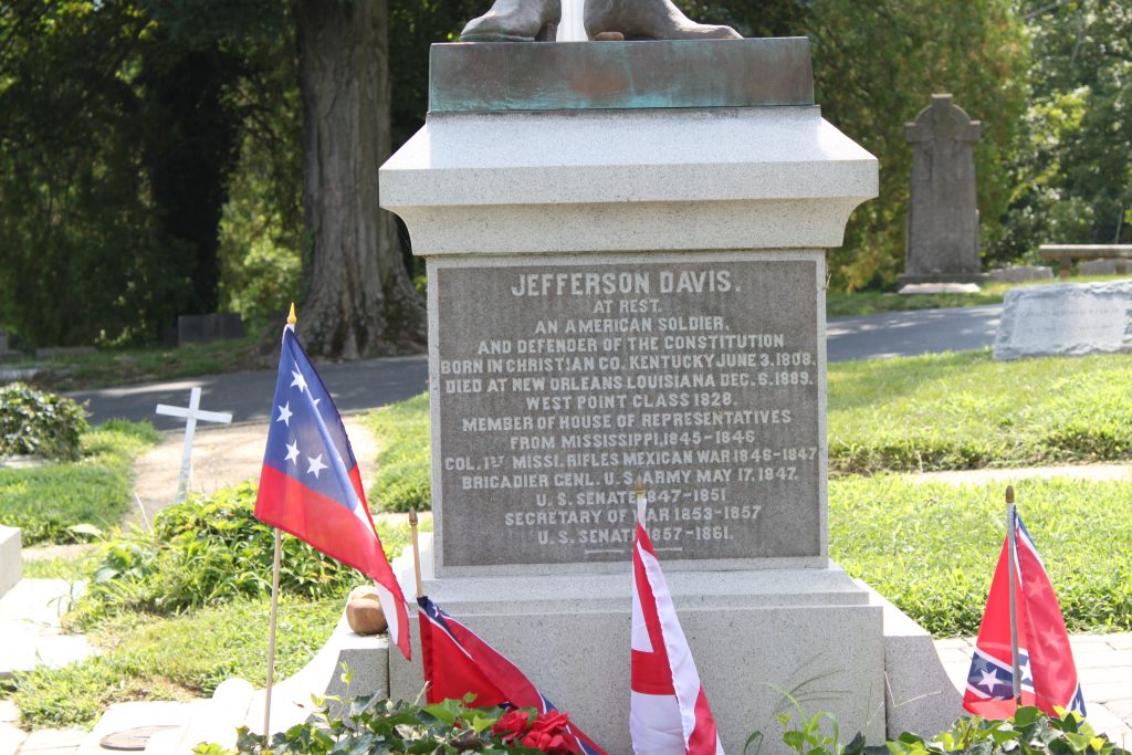 Detail of the plaque on the front of the Davis monument. - <i>Photo by John Dolan</i>