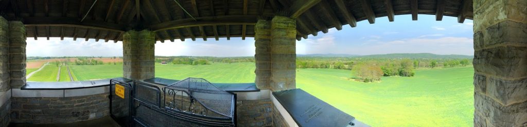 View from the observation tower on the Bloody Lane.