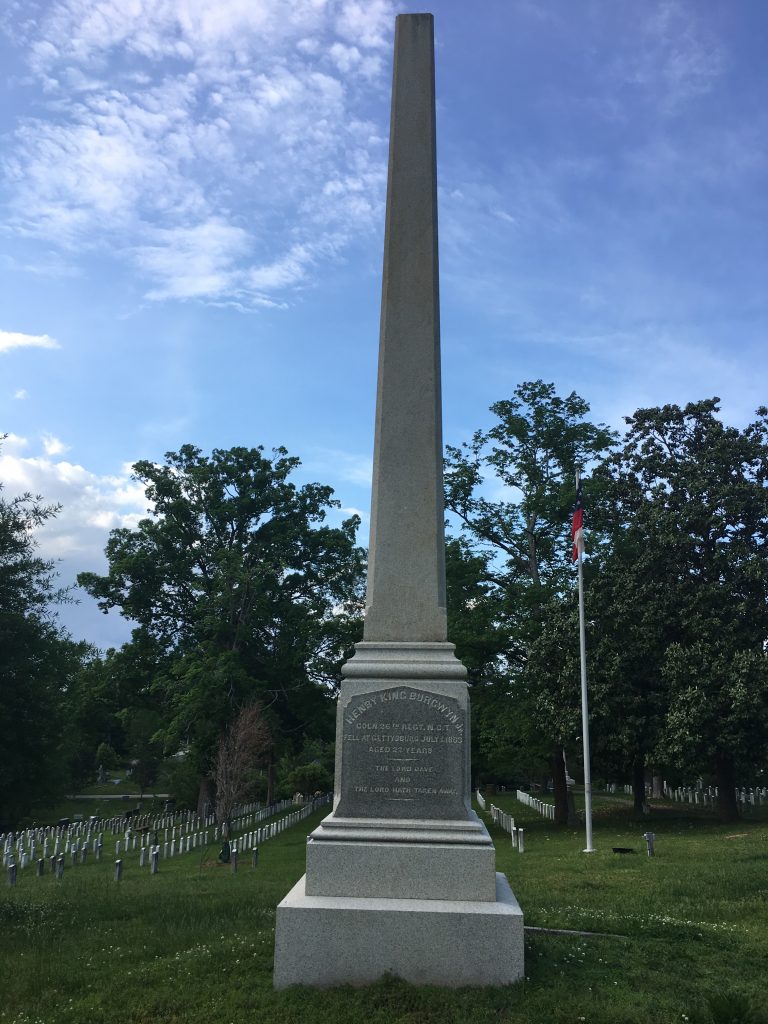 The grave marker for Henry King Burgwyn. - <i>Photo by the Author</i>