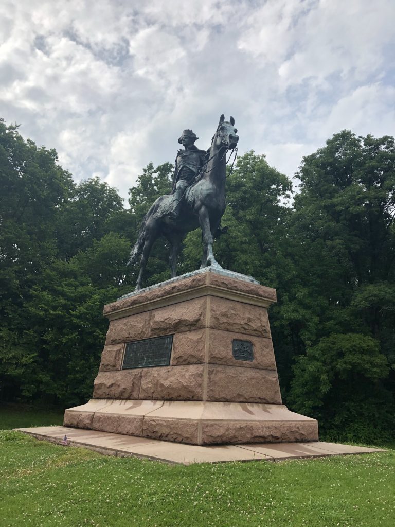 The magnificent equestrian statue of "Mad Anthony" Wayne at Valley Forge. - Photo by the Author