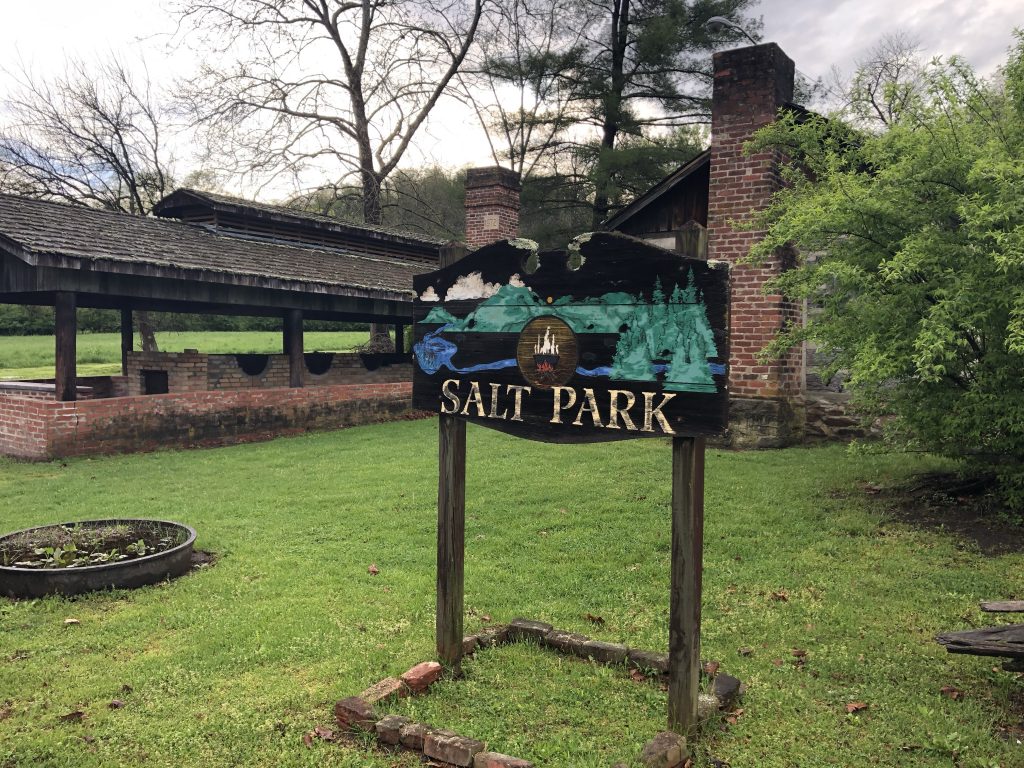 This small park with examples of equipment that was used in the process of making salt in the 19th century is located near the site of the Second Battle of Saltville. - <i>Photo by the Author</i>