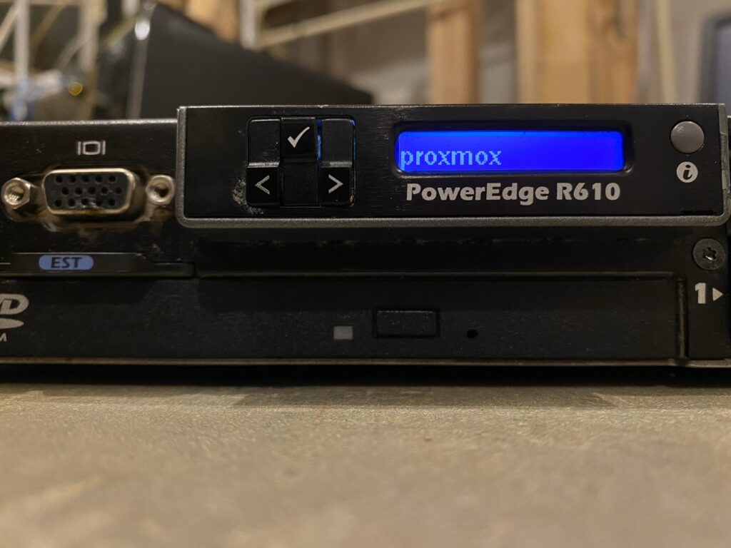 The front panel of our second-hand Dell PowerEdge R610 server. - <i>Photo by the author</i>