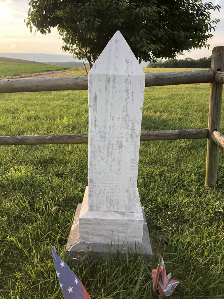 The grave of Capt. Christopher Cleburne. - <i>Photo by the author</i>
