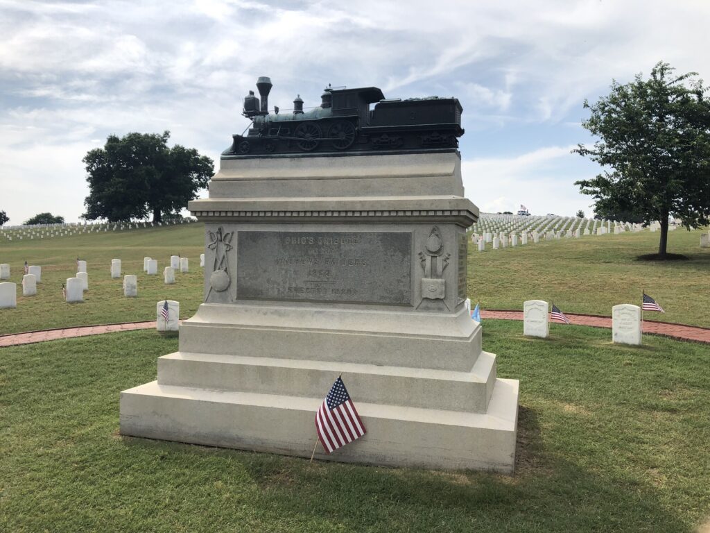 Monument to Andrew's Raiders in Chattanooga National Cemetery. - <i>Photo by the author</i>
