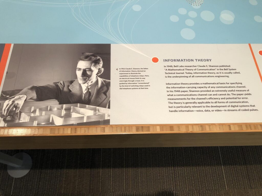 Claude Shannon invented Information Theory here - including the idea of "bits". - Photo by the author