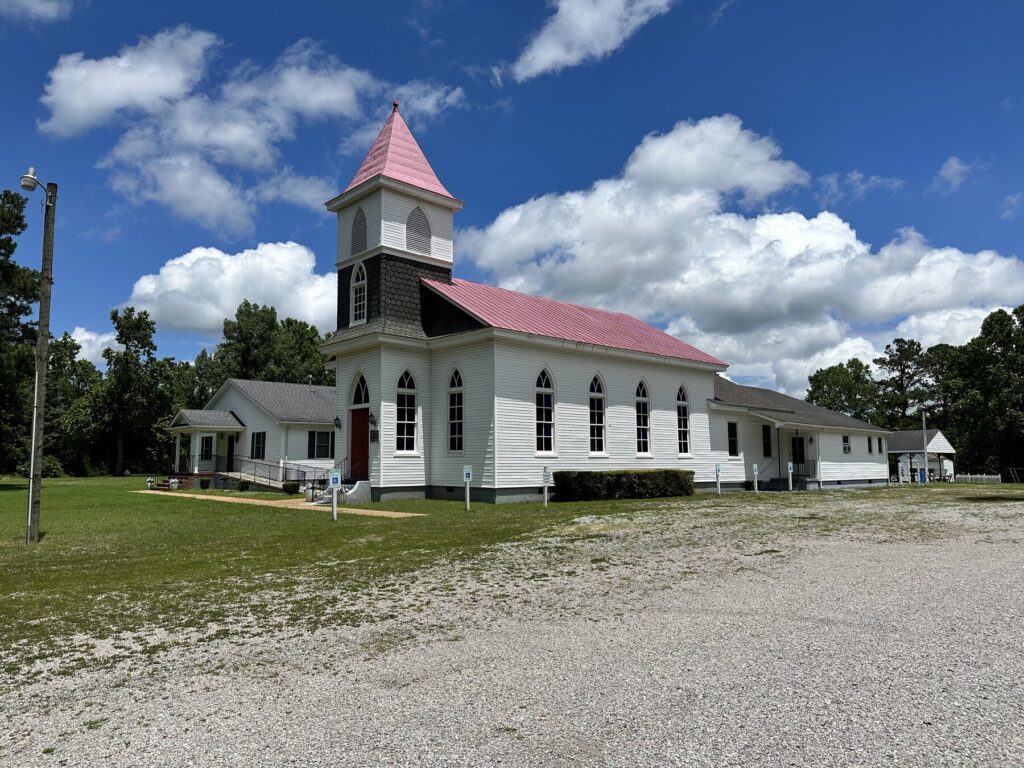 Oak Grove United Methodist Church is the best place to find information about First Ream's Station. - <i>Photo by the author</i>