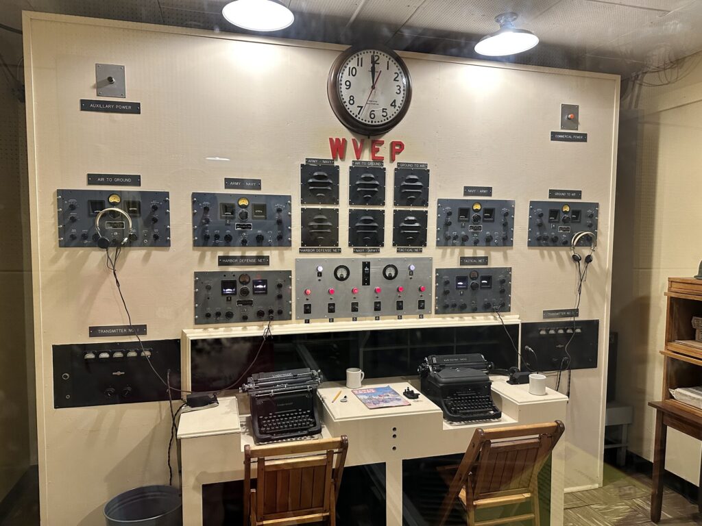 The radio room in the WWII-era control tower. - <i>Photo by the author</i>