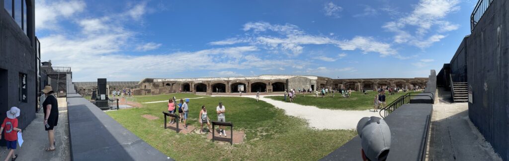 Panoramic view of the parade ground at Fort Sumter. - <i>Photo by the author</i>