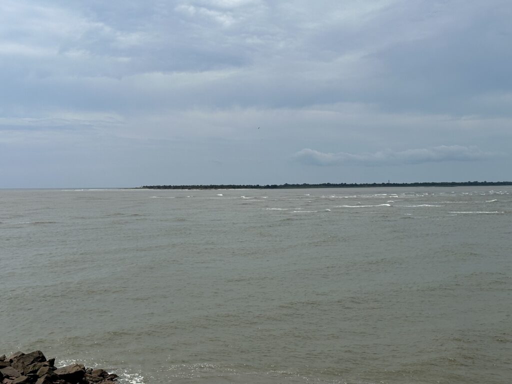 The view toward Morris Island - where Fort Wagner was - from Fort Sumter. - <i>Photo by the author</i>