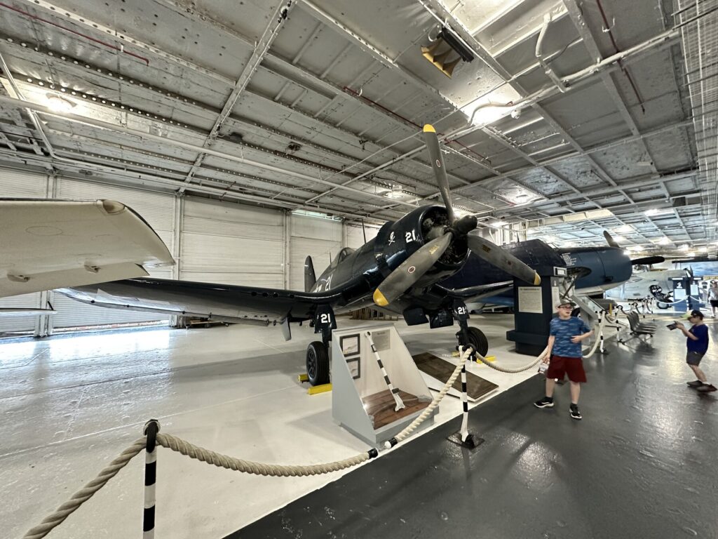 John's favorite WWII Navy fighter - the F4U Corsair. - <i>Photo by the author</i>