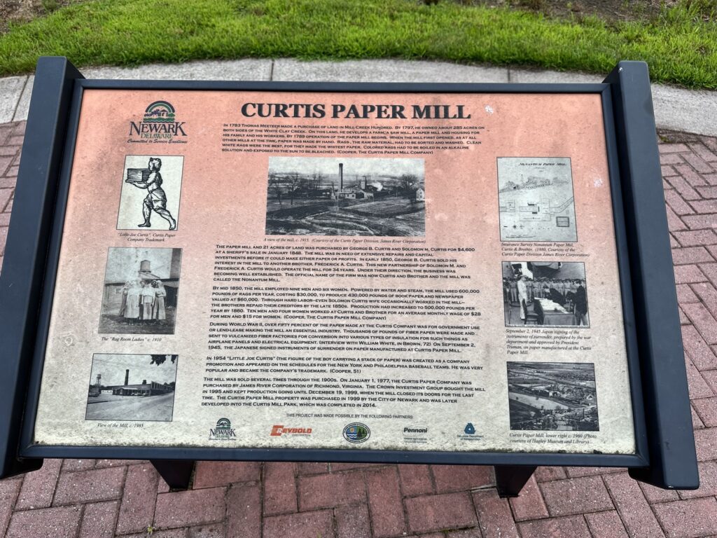 The Curtis Paper Mill wayside marker. - <i>Photo by the author</i>