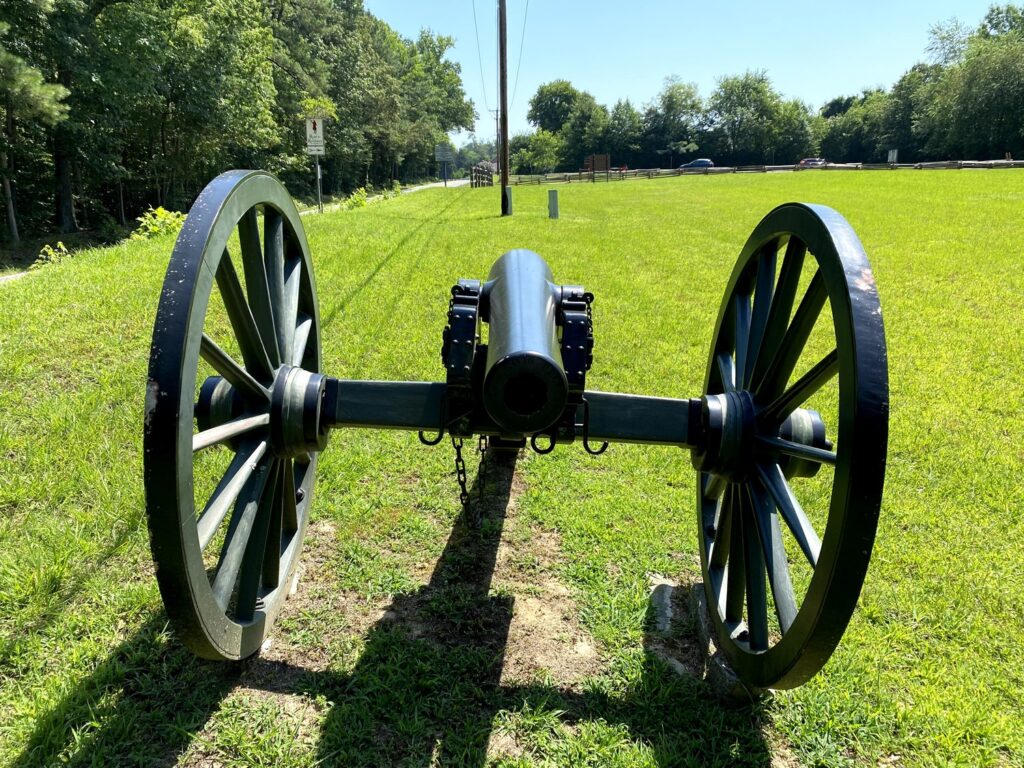 Real artillery at Totopotomoy Creek. - <i>Photo by the author</i>
