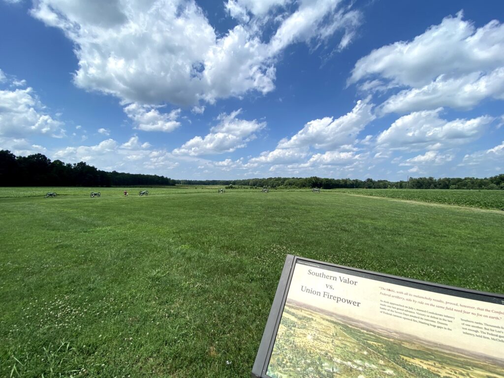 Looking out across the field where the Confederate assault on Malvern Hill took place. It's a gorgeous place. - <i>Photo by the author</i>