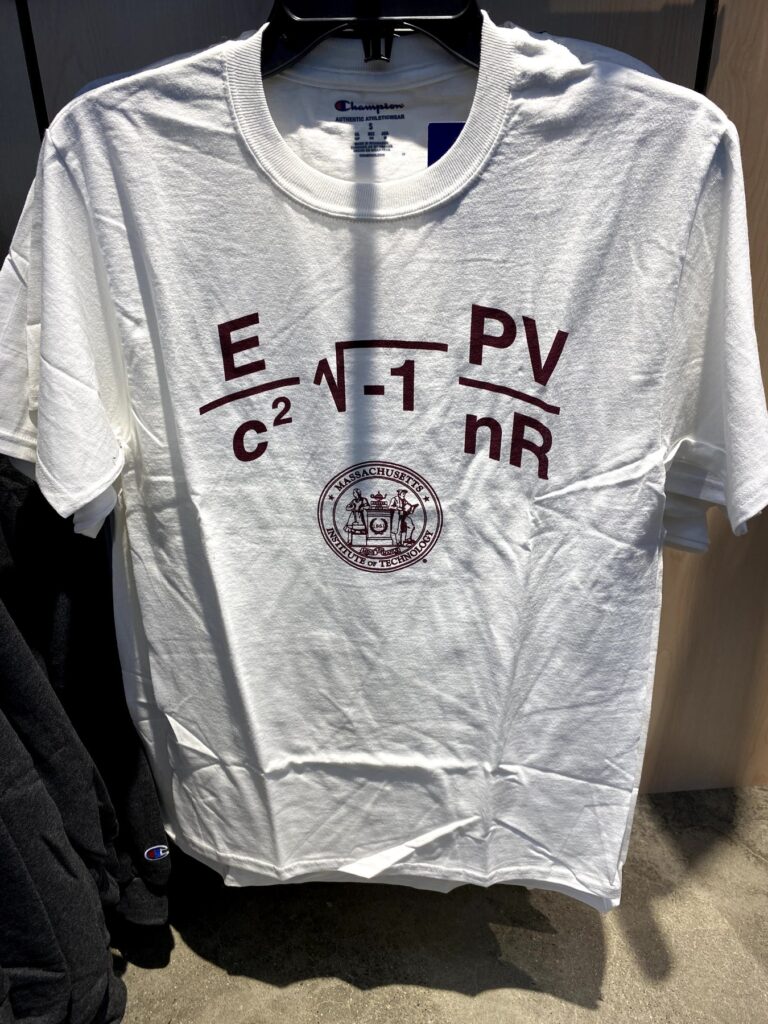 One of the nerdiest t-shirts imaginable at the MIT bookstore. - <i>Photo by the author</i>