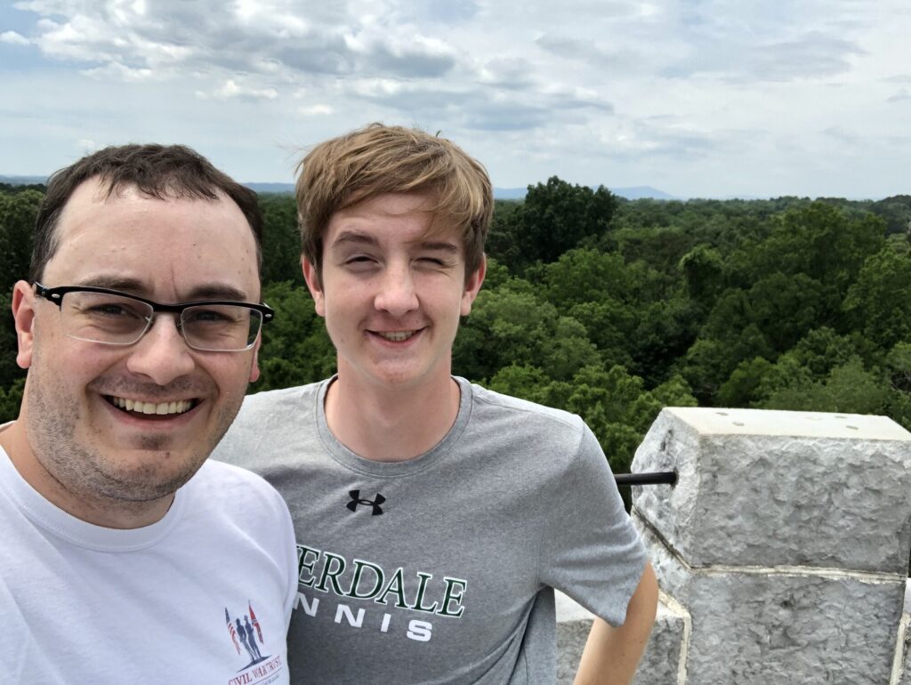 We took a selfie at the top of the Wilder Tower. - <i>Photo by the author</i>