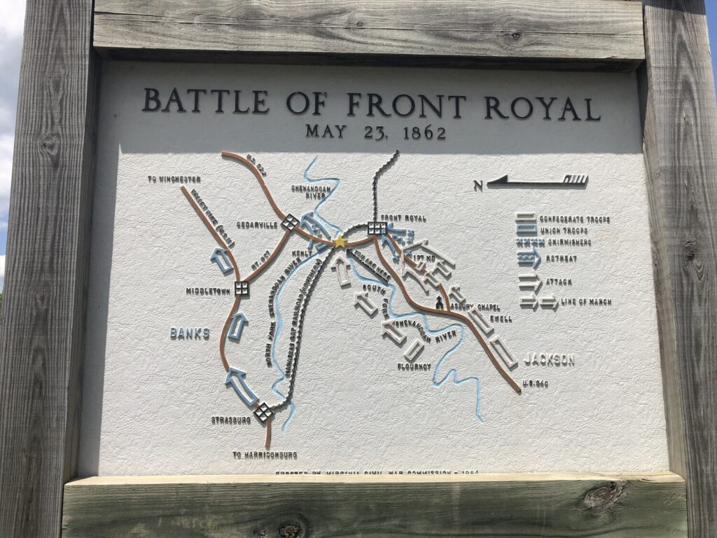 Nice map of the Battle of Front Royal. - <i>Photo by the author</i>