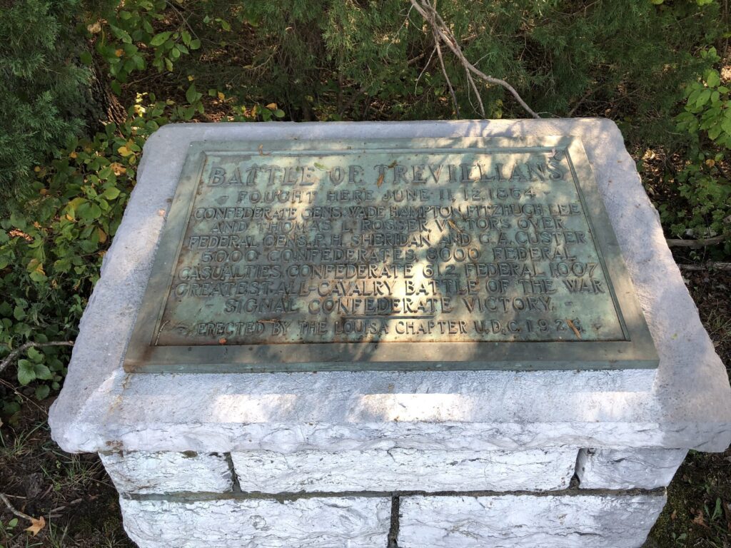 One of the typical markers at the Battle of Trevilian Station. - <i>Photo by the author</i>
