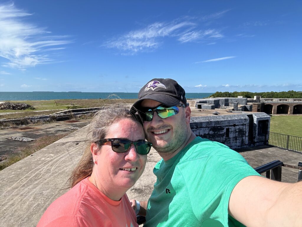 Emily and I on the ramparts at Fort Zachary Taylor. - <i>Photo by the author</i>