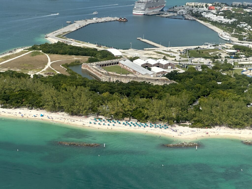 Fort Zachary Taylor - which we had visited two days prior - looked great from the air! - <i>Photo by the author</i>