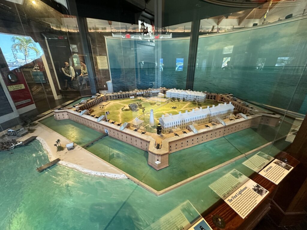 Very nice model of Fort Jefferson at the museum. - <i>Photo by the author</i>